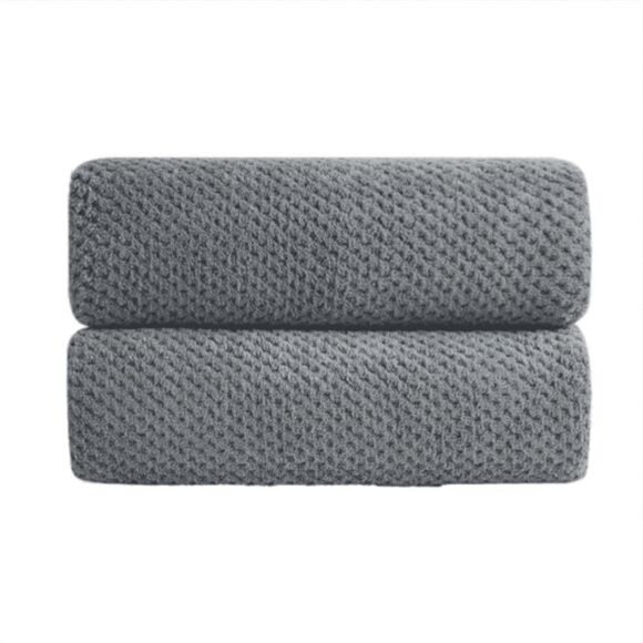 2 Pack-16"x31" Dark Gray Hand Towels Set Ultra Soft Cozy Towels 600 - Picture 1 of 7